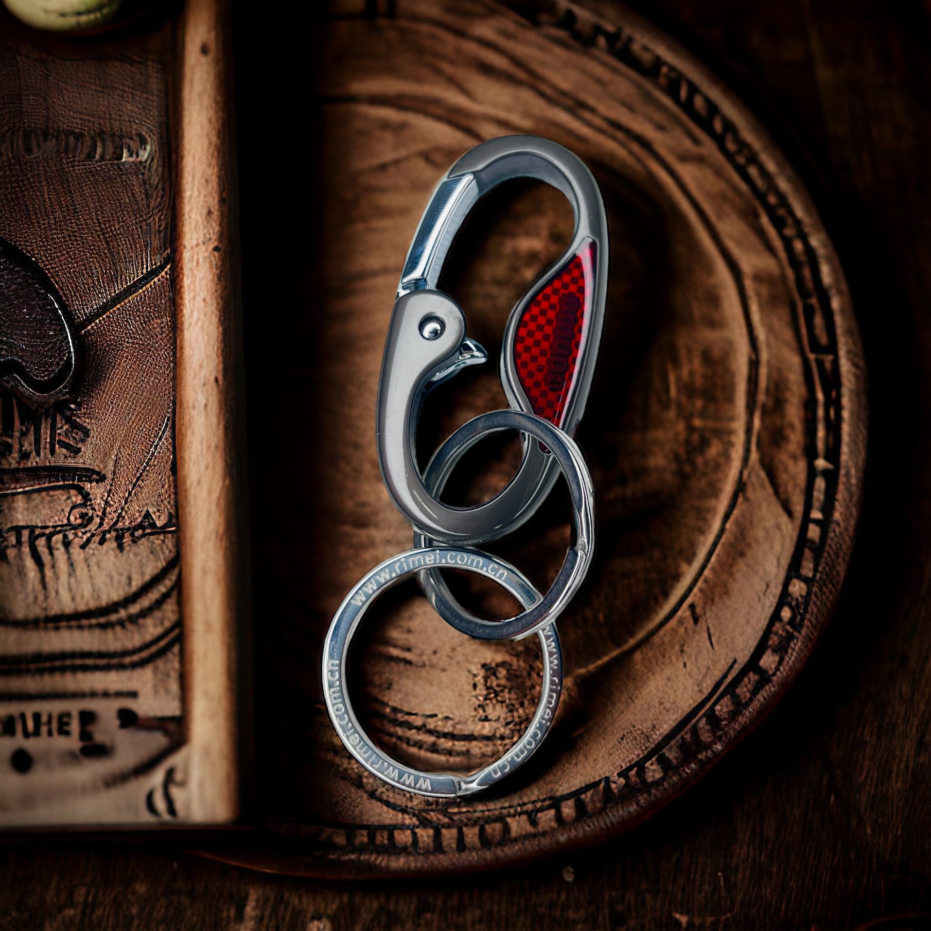 Stylish Hook Locking Silver Metal Carabiner Double Ring Hook Metal Key Chain  for Men & Women – Glamage Online Fashion Store